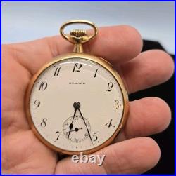 E HOWARD POCKET WATCH. Antique 1912 with 14k Gold Hunter Case 17 Jewels S7 Works