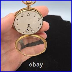 E HOWARD POCKET WATCH. Antique 1912 with 14k Gold Hunter Case 17 Jewels S7 Works