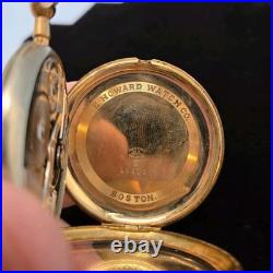 E HOWARD POCKET WATCH. Antique 1912 with 14k Gold Hunter Case 17 Jewels S7 Works