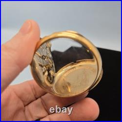 E HOWARD POCKET WATCH. Antique 1912 with 14k Gold Hunter Case 17 Jewels S7 Works