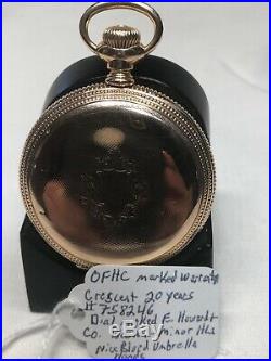 E. HOWARD SERIES X POCKET WATCH withGOLD FILLED CASE-TOTAL PRODUCTION ONLY 1,500