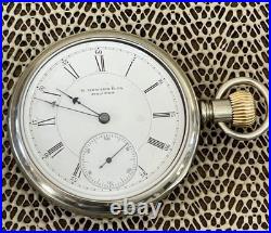 E. Howard Boston Series 5 Gr 3 Pocket Watch L Size 15j Silverode Display Case
