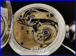 E Howard Co Antique Pocket Watch Open Face Case Circa 1860s Silver Dueber Case