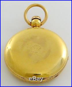 E Howard & Co, Boston, series III adjusted pocket watch in 18K gold case- 50739