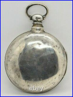 Early 1800s Grayam London Sterling Silver Pair Cased Verge Fusee Pocketwatch