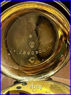 Early 1900's Seth Thomas Model 14 111282 Hand Tooled GF Male Stem Pocket Watch