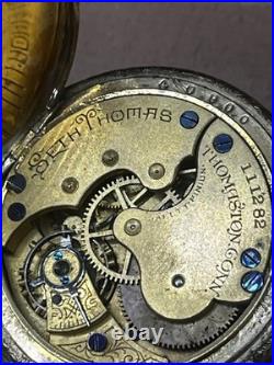 Early 1900's Seth Thomas Model 14 111282 Hand Tooled GF Male Stem Pocket Watch