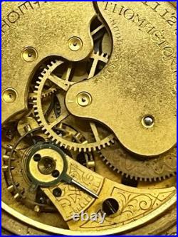 Early 1900's Seth Thomas Model 14 111282 Hand Tooled GF Male Stem Pocket Watch