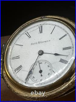 Early 1900's Seth Thomas Model 14 111282 Hand Tooled GF Male Stem Pocket Watch