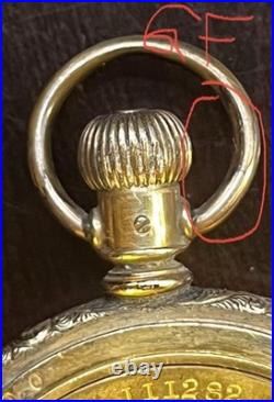 Early 1900's Seth Thomas Model 14 111282 Hand Tooled GF Male Stem Pocket Watch