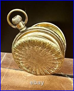 Early 1900's Seth Thomas Model 14 111282 Hand Tooled GF Male Stem Pocket Watch