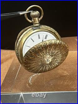 Early 1900's Seth Thomas Model 14 111282 Hand Tooled GF Male Stem Pocket Watch