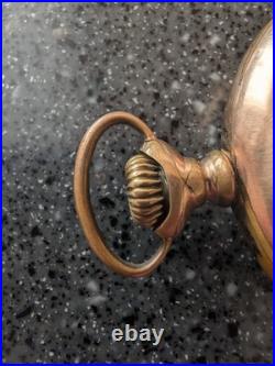 Early 1900s Hamilton 17J Pocket Watch Open Face Original Movement Wadsworth Case