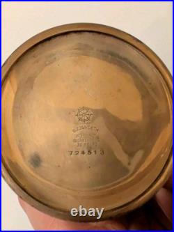 Early 1900s Hamilton 17J Pocket Watch Open Face Original Movement Wadsworth Case