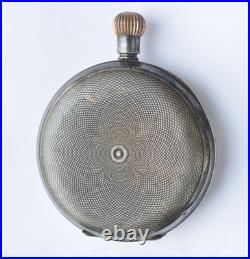 Early Swiss OMEGA 47mm POCKET WATCH 935 Silver Case? On balance cock FOR