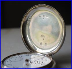 Early Swiss OMEGA 47mm POCKET WATCH 935 Silver Case? On balance cock FOR