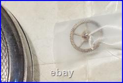 Early Swiss OMEGA 47mm POCKET WATCH 935 Silver Case? On balance cock FOR