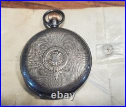Early Swiss OMEGA 47mm POCKET WATCH 935 Silver Case? On balance cock FOR