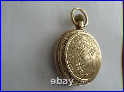 Elgin18 Size, Grade 80,15 J Railroad Grade Pocket Watch Waltham 14 K Gold Case
