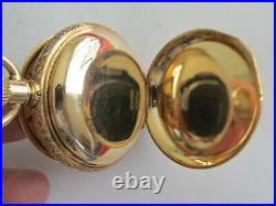 Elgin18 Size, Grade 80,15 J Railroad Grade Pocket Watch Waltham 14 K Gold Case