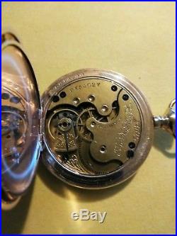 Elgin 0S. (1897) 7 jewels Mint Fancy Dial 14K. Gold filled case restored