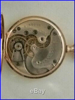 Elgin 0 size 11 jewels super fancy multi-color dial (1889) 14K gold filled case