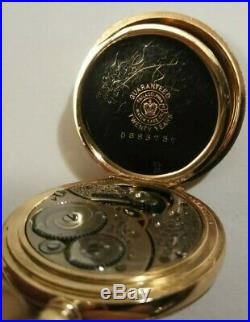Elgin 0 size 7 jewels mint fancy dial (1906) nice 14K. Gold filled hunter case