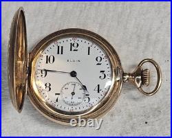 Elgin 0s 7j 20y GF Hunter Case Pocket Watch Nice