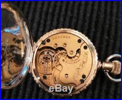 Elgin 0s. Great fancy dial 15 jewels multi-color Sterling silver case restored