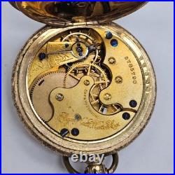 Elgin 117 Hunter 6s 7j 1895 PW Keystone Gold Fill Case Loose Hand Runs 115WEB