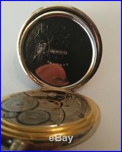 Elgin 12 size. Great fancy MASONIC dial 15 jewels gold filled case restored