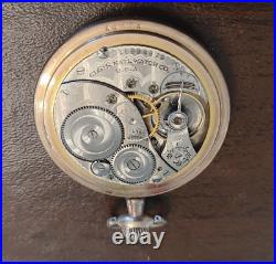 Elgin 15 Jewel Pocket Watch Fancy Multi Color Face Gold Plated Case Runs as-is