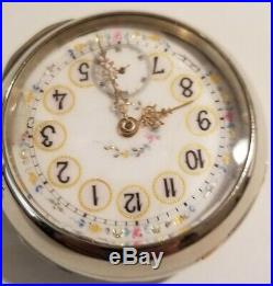 Elgin 15 jewels 18 size fancy dial (1898) grade 141 silverode case