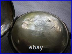 Elgin 16 Size Open Face Pocket Watch Sterling Case Running