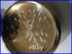 Elgin 16 size 15 jewel Masonic pocket watch (1902) nickel case thick glass cry