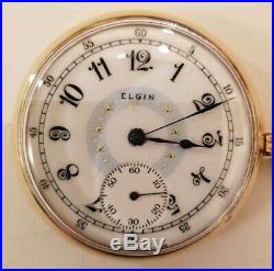 Elgin 16 size 17 Jewels grade 386 fancy dial (1915) 14K. Gold filled case