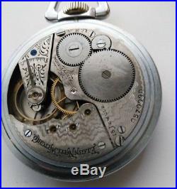 Elgin 16 size. (1900) Great fancy MASONIC dial 15 jewels base case restored