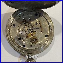 Elgin 1881 Pocket Watch, Odd Nickel MVT 18s, keywind & Key Set Keywind Case Runs