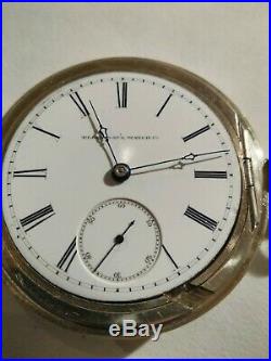 Elgin (1885) 18S. H. H. Taylor 15 jewels grade 80 railroad watch nickel case