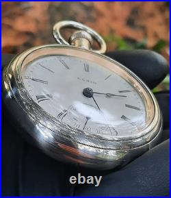 Elgin 1891 Railroad Pocket Watch. Polished no dings case