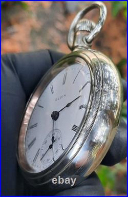 Elgin 1891 Railroad Pocket Watch. Polished no dings case