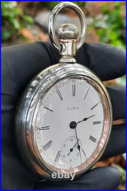 Elgin 1891 Railroad Pocket Watch. Polished no dings case