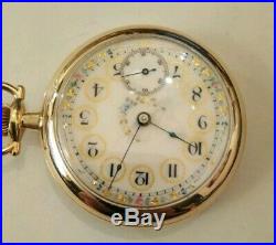 Elgin 18S. 15 Jewels great fancy dial (1893) high quality 14K. Gold filled case