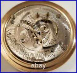Elgin 18S 15 jewel fancy multi-color dial grade 218 10K gold filled case (1900)