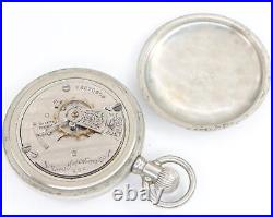 Elgin 18 Size Pocket Watch in Crown Silverode Case MF67