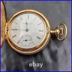 Elgin 1903 Pocket Watch 6s 7j Grade 206 GF 20Yr Ornate Hunter Case Running