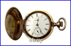 Elgin 1909 Pocket Watch Grade 320 0s Model 2 7j Essex 14K Gold Filled Case