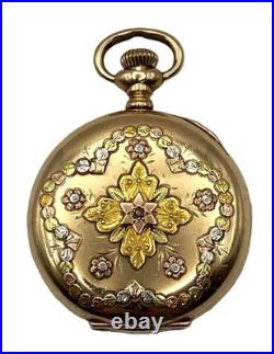 Elgin 1909 Pocket Watch Grade 320 0s Model 2 7j Essex 14K Gold Filled Case