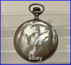Elgin 210 16s 7j 1899 Open Face Pocket Watch Silverode Base Metal Case Runs