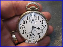 Elgin 21J FATHER TIME RAILROAD CASE UP DOWN WINDINDICATOR RUNNING Pocket Watch